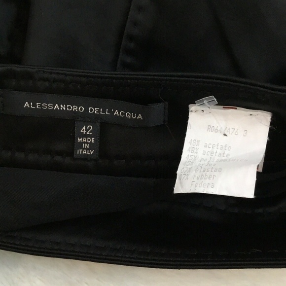 ALESSANDRO DELL' ACQUA Women's Black Pencil Skirt - Picture 4 of 5